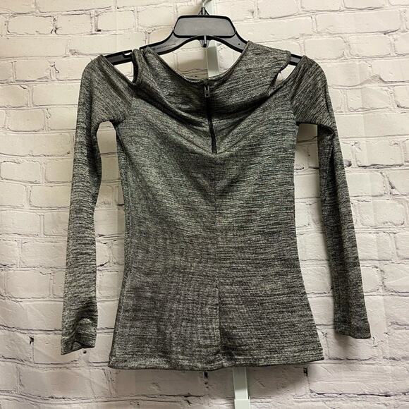 RAG & BONE - Michelle Cold Shoulder Metallic Sweater - Picture 3 of 6